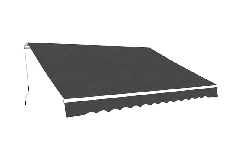 Foldbar markise manuell 500 cm antrasitt - Hvit|Svart - Hagemøbler & utemiljø - Solbeskyttelse - Markiser