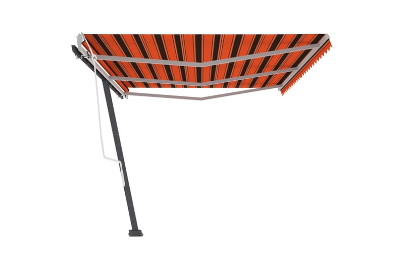 Frittstående manuell uttrekkbar markise 600x300 cm oransje/b - Oransj - Hagemøbler & utemiljø - Solbeskyttelse - Markiser