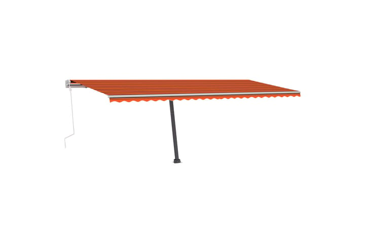 Frittstående manuell uttrekkbar markise 600x300 cm oransje/b - Oransj - Hagemøbler & utemiljø - Solbeskyttelse - Markiser
