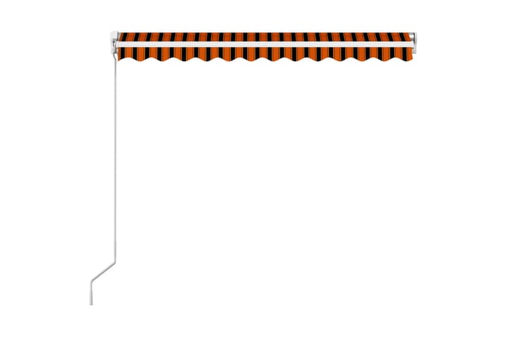 Manuell uttrekkbar markise 300x250 cm oransje og brun - Hagemøbler & utemiljø - Solbeskyttelse - Markiser