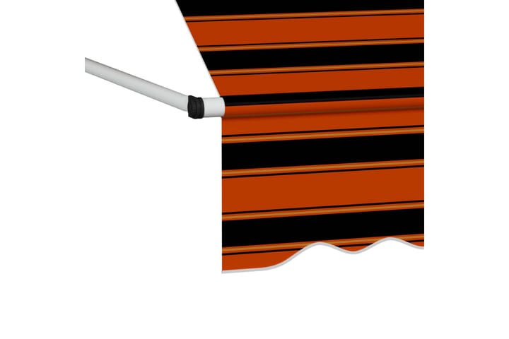 Manuell uttrekkbar markise 350 cm oransje og brun - Flerfarget - Hagemøbler & utemiljø - Solbeskyttelse - Markiser