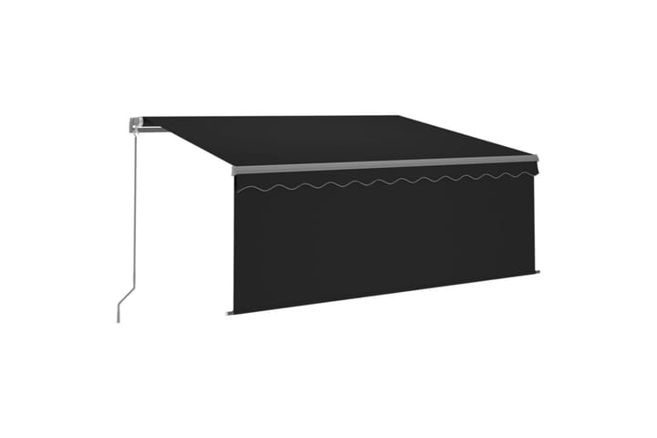 Manuell uttrekkbar markise med rullegardin 3x2,5 m - Antrasittgrå - Hagemøbler & utemiljø - Solbeskyttelse - Markiser