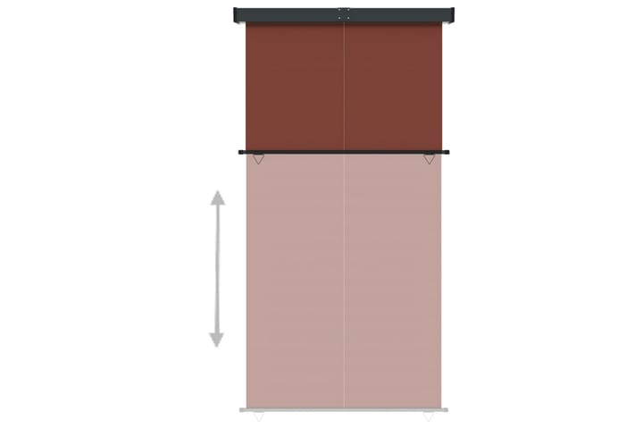 Sidemarkise for balkong 160x250 cm brun - Brun - Hagemøbler & utemiljø - Solbeskyttelse - Markiser