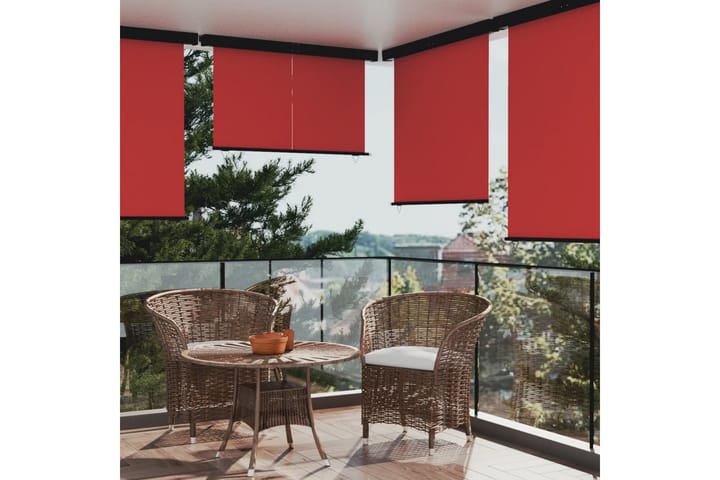 Sidemarkise for balkong 160x250 cm rød - Rød - Hagemøbler & utemiljø - Solbeskyttelse - Markiser