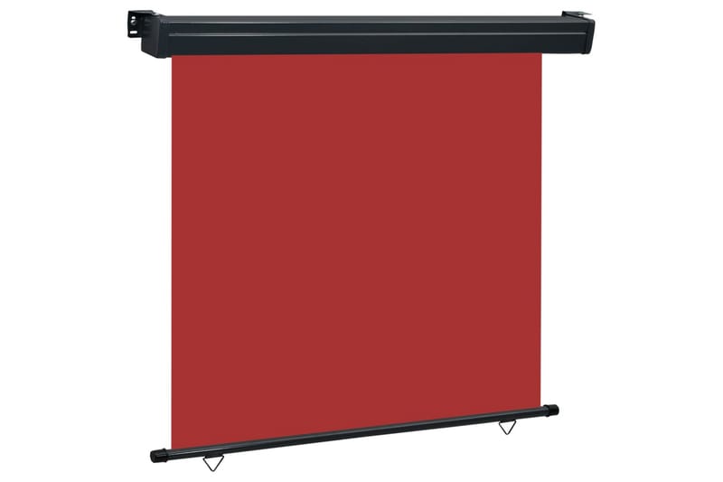 Sidemarkise for balkong 170x250 cm rød - Rød - Hagemøbler & utemiljø - Solbeskyttelse - Markiser