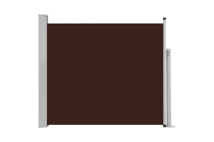 Uttrekkbar sidemarkise 100x300 cm brun - Hagemøbler & utemiljø - Solbeskyttelse - Markiser