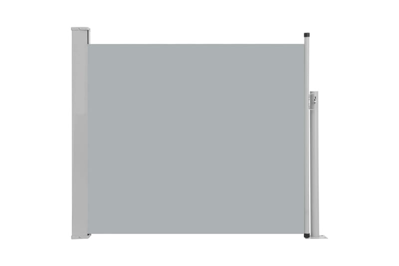 Uttrekkbar sidemarkise 100x300 cm grå - Hagemøbler & utemiljø - Solbeskyttelse - Balkongbeskyttelse