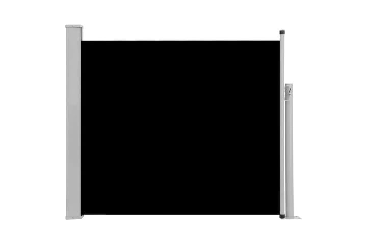 Uttrekkbar sidemarkise 100x300 cm svart