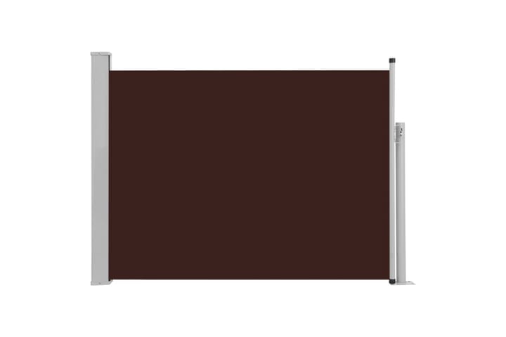 Uttrekkbar sidemarkise 100x500 cm brun - Hagemøbler & utemiljø - Solbeskyttelse - Markiser