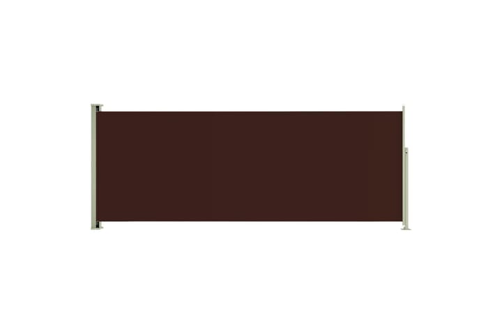 Uttrekkbar sidemarkise 117x300 cm brun - Brun - Hagemøbler & utemiljø - Solbeskyttelse - Markiser