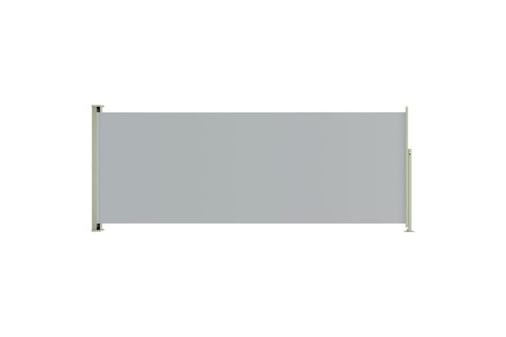 Uttrekkbar sidemarkise 117x300 cm grå - Grå - Hagemøbler & utemiljø - Solbeskyttelse - Markiser