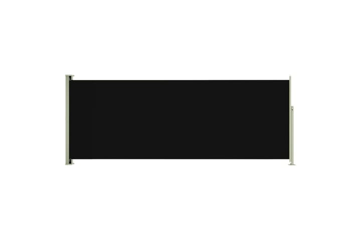 Uttrekkbar sidemarkise 117x300 cm svart - Svart - Hagemøbler & utemiljø - Solbeskyttelse - Markiser