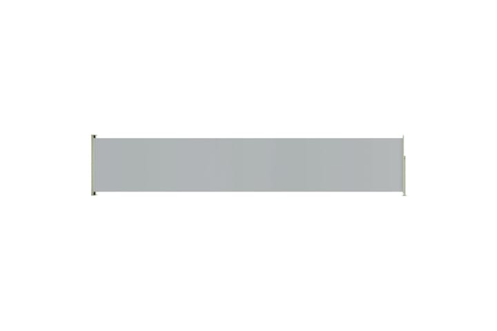 Uttrekkbar sidemarkise 117x600 cm grå - Grå - Hagemøbler & utemiljø - Solbeskyttelse - Markiser