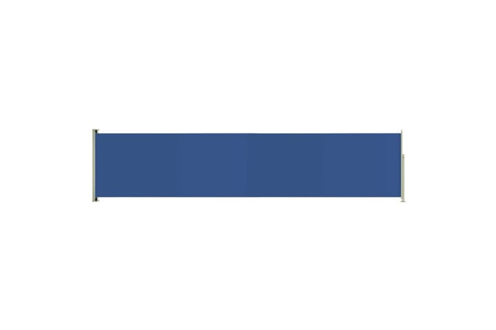 Uttrekkbar sidemarkise 140x600 cm blå - Blå - Hagemøbler & utemiljø - Solbeskyttelse - Markiser