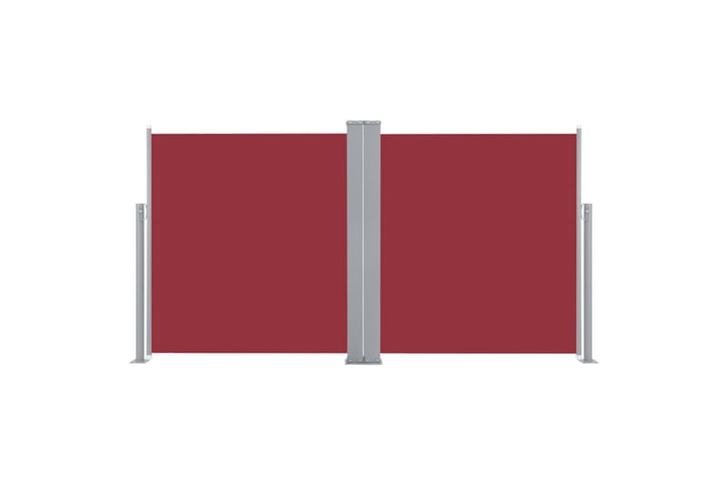 Uttrekkbar sidemarkise 160x600 cm rød - Hagemøbler & utemiljø - Solbeskyttelse - Markiser