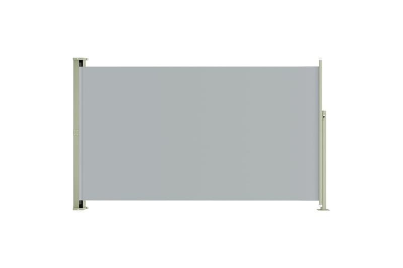 Uttrekkbar sidemarkise 180x300 cm grå - Grå - Hagemøbler & utemiljø - Solbeskyttelse - Markiser