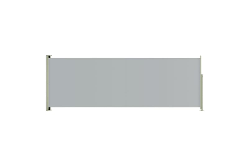 Uttrekkbar sidemarkise 180x500 cm grå - Grå - Hagemøbler & utemiljø - Solbeskyttelse - Markiser