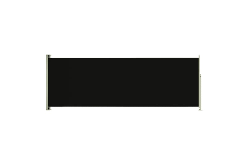 Uttrekkbar sidemarkise 180x500 cm svart - Svart - Hagemøbler & utemiljø - Solbeskyttelse - Markiser