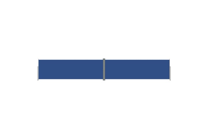 Uttrekkbar sidemarkise 200x1200 cm blå - Blå - Hagemøbler & utemiljø - Solbeskyttelse - Markiser