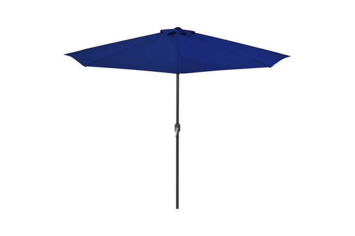 Balkongparasoll med aluminiumsstang blå 300x150x253 cm halv - Blå - Hagemøbler & utemiljø - Solbeskyttelse - Parasoller