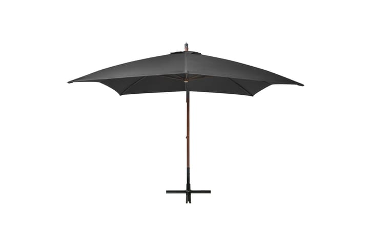 Hengende parasoll med stolpe antrasitt 3x3 m heltre gran - Antrasittgrå - Hagemøbler & utemiljø - Solbeskyttelse - Parasoller - Hengeparasoll