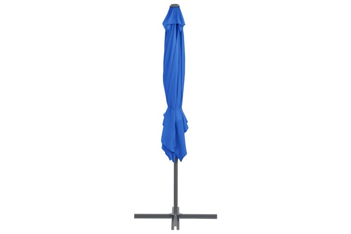 Hengeparasoll med stålstang asurblå 250x250 cm - Blå - Hagemøbler & utemiljø - Solbeskyttelse - Parasoller - Hengeparasoll