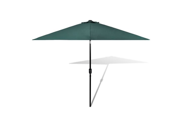Grønn paraply 3m Stål pol - Grønn - Hagemøbler & utemiljø - Solbeskyttelse - Parasoller