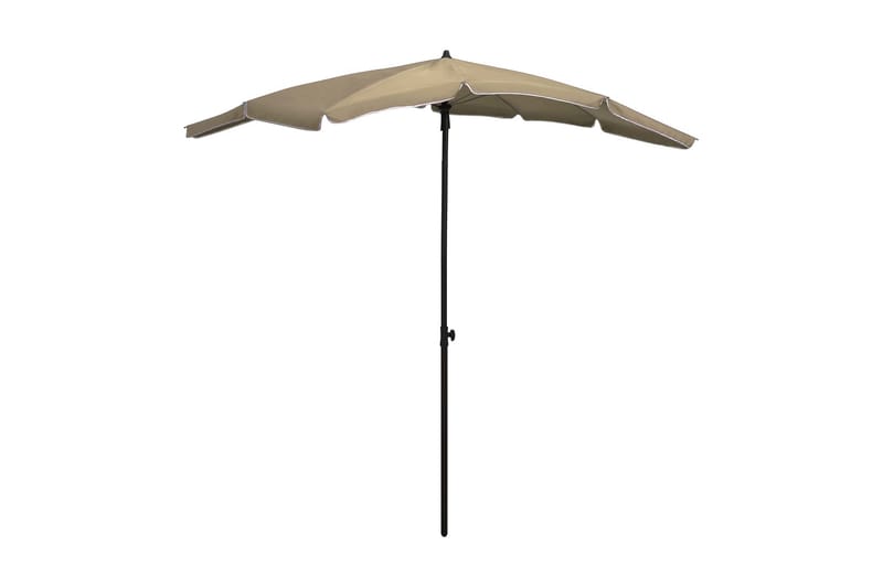 Hageparasoll med stang 200x130 cm gråbrun - Taupe - Hagemøbler & utemiljø - Solbeskyttelse - Parasoller