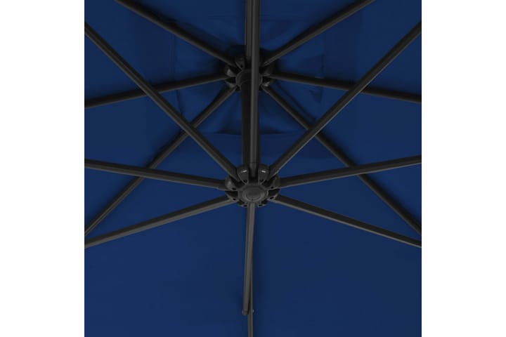 Hengeparasoll med stålstang 250x250 cm asurblå - Blå - Hagemøbler & utemiljø - Solbeskyttelse - Parasoller