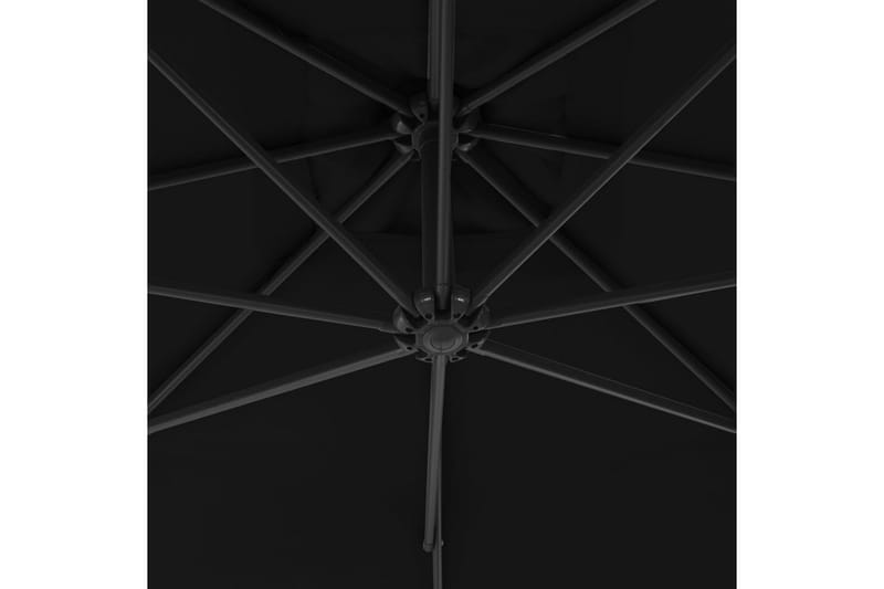 Hengeparasoll med stålstang 250x250 cm svart - Svart - Hagemøbler & utemiljø - Solbeskyttelse - Parasoller