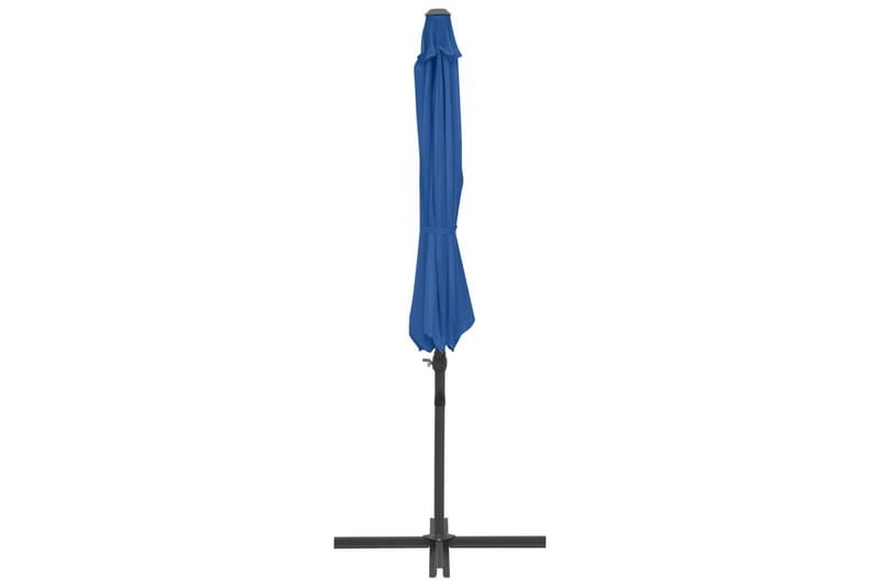 Hengeparasoll med stålstang asurblå 300 cm - Blå - Hagemøbler & utemiljø - Solbeskyttelse - Parasoller