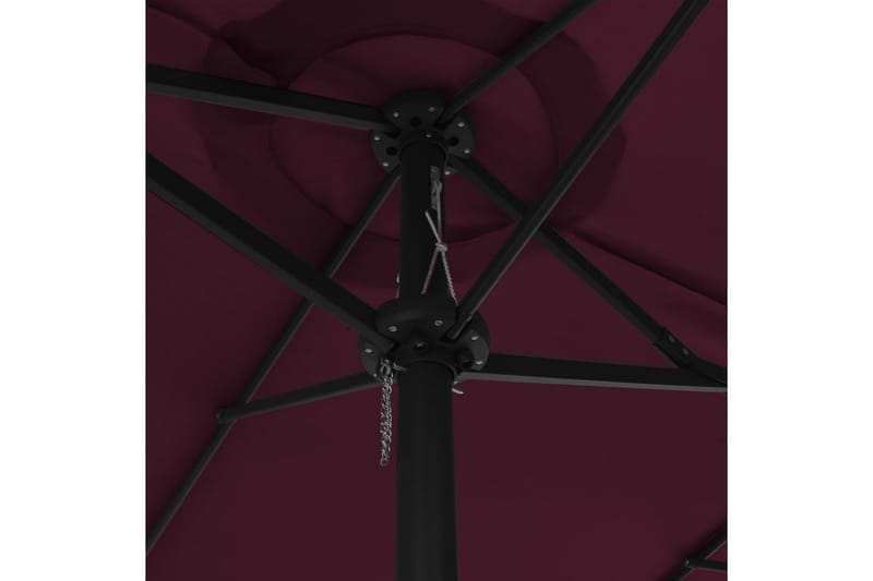 Parasoll med aluminiumsstang 460x270 cm vinrød - Rosa|Rød - Hagemøbler & utemiljø - Solbeskyttelse - Parasoller