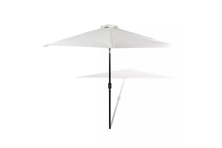 Sand hvit paraply 3m Stål pol - Hvit - Hagemøbler & utemiljø - Solbeskyttelse - Parasoller