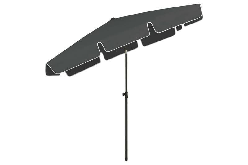Strandparasoll antrasitt 200x125 cm - Antrasittgrå - Hagemøbler & utemiljø - Solbeskyttelse - Parasoller