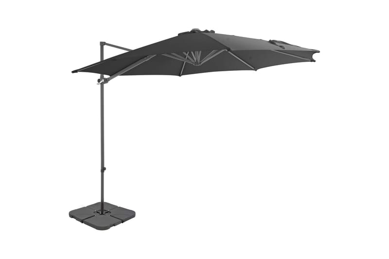 Utendørs parasoll med bӕrbar base antrasitt - Hagemøbler & utemiljø - Solbeskyttelse - Parasoller