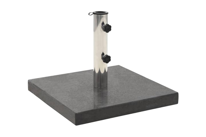 Parasollfot granitt 30 kg kvadratisk svart - Grå|Svart - Hagemøbler - Solbeskyttelse - Parasollfot