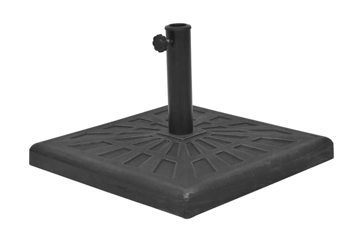 Parasollfot harpiks kvadrat svart 12 kg - Svart - Hagemøbler - Solbeskyttelse - Parasollfot