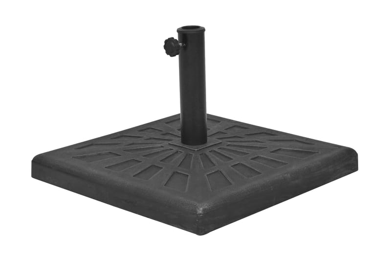Parasollfot harpiks kvadrat svart 19 kg - Svart - Hagemøbler - Solbeskyttelse - Parasollfot