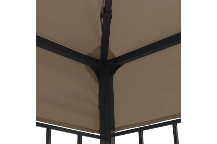 Paviljong med lysslynge 3x3 m gråbrun - Taupe - Hagemøbler & utemiljø - Solbeskyttelse - Paviljong - Komplett paviljong