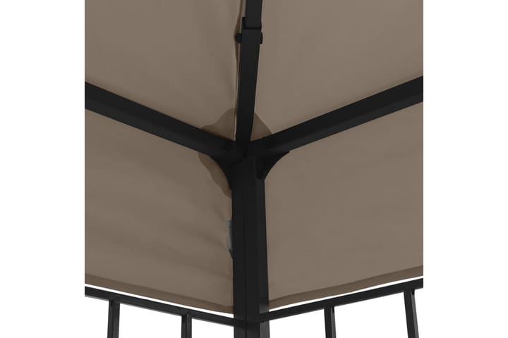 Paviljong med lysslynge 4x3 m gråbrun - Taupe - Hagemøbler & utemiljø - Solbeskyttelse - Paviljong - Komplett paviljong
