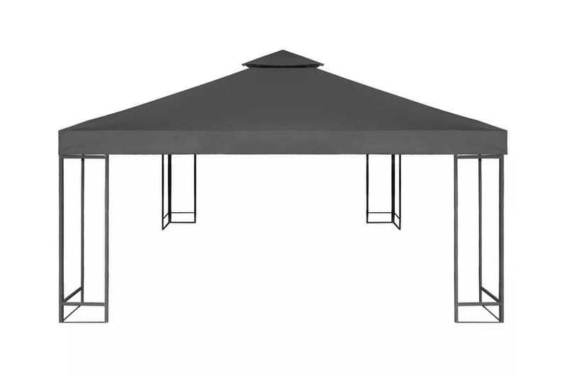 Lysthus dekke baldakin erstatning 310 g/ m² mørk grå 3 x 3 m - Hagemøbler & utemiljø - Solbeskyttelse - Paviljong - Paviljongtak