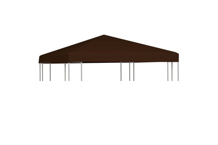 Toppduk til paviljong 310 g/m² 3x3 m brun - Hagemøbler & utemiljø - Solbeskyttelse - Paviljong - Paviljongtak