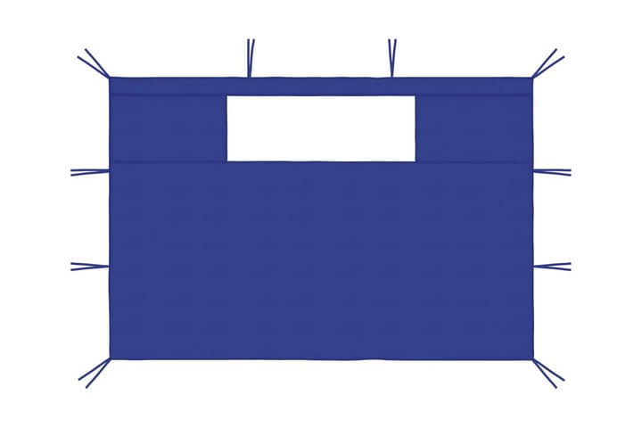Sidevegger til paviljong med vinduer 2 stk blå - Blå - Hagemøbler & utemiljø - Solbeskyttelse - Paviljong - Paviljongvegg
