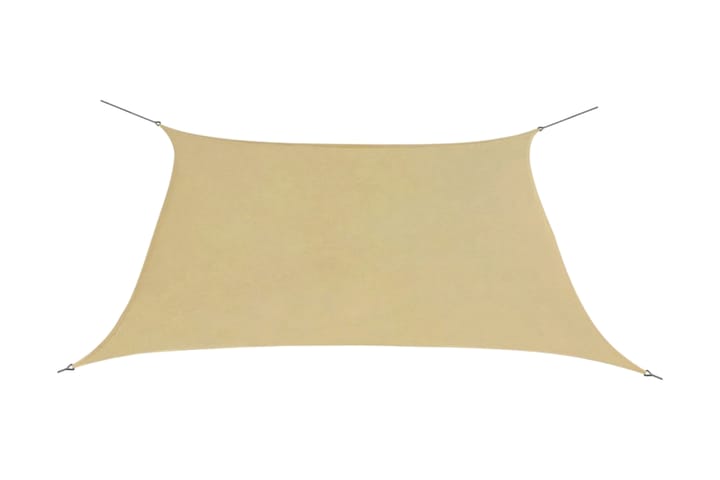 Solseil oxfordstoff firkantet 3,6x3,6 m beige - Beige - Hagemøbler - Solbeskyttelse - Solseil