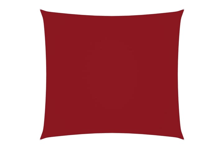 Solseil oxfordstoff kvadratisk 4,5x4,5 m rød - Rød - Hagemøbler & utemiljø - Solbeskyttelse - Solseil
