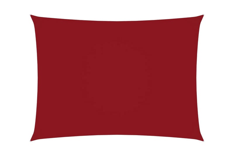 Solseil oxfordstoff rektangulær 2x4 m rød - Rød - Hagemøbler & utemiljø - Solbeskyttelse - Solseil