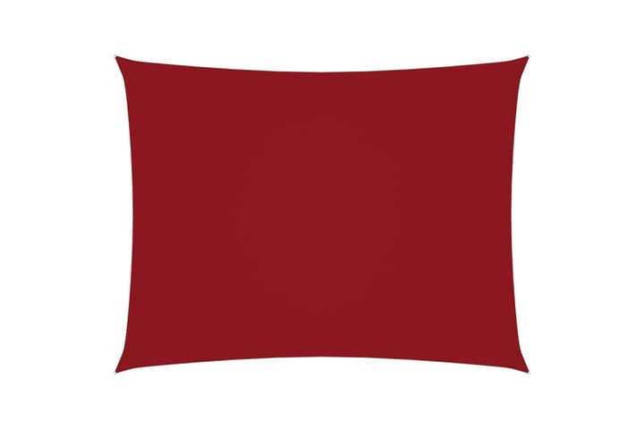 Solseil oxfordstoff rektangulær 3,5x4,5 m rød - Rød - Hagemøbler & utemiljø - Solbeskyttelse - Solseil
