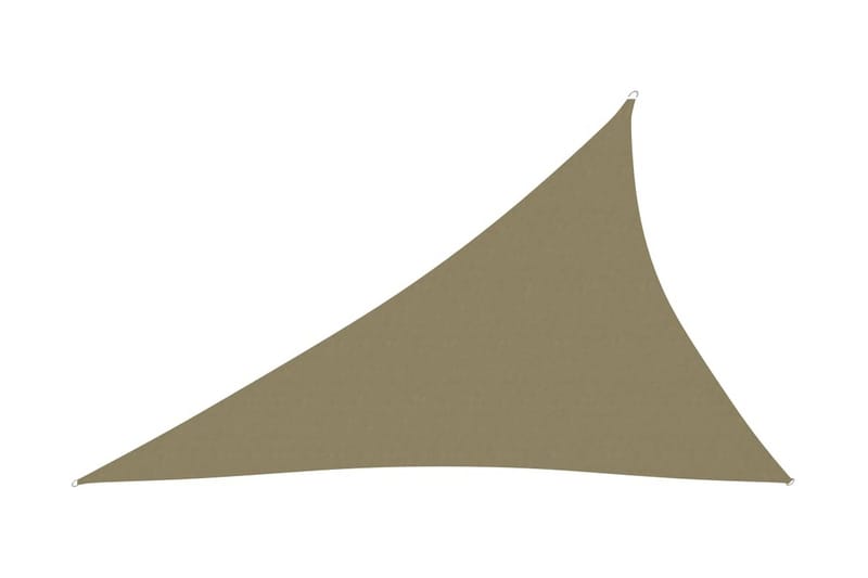 Solseil oxfordstoff trekantet 3x4x5 m beige - Beige - Hagemøbler & utemiljø - Solbeskyttelse - Solseil