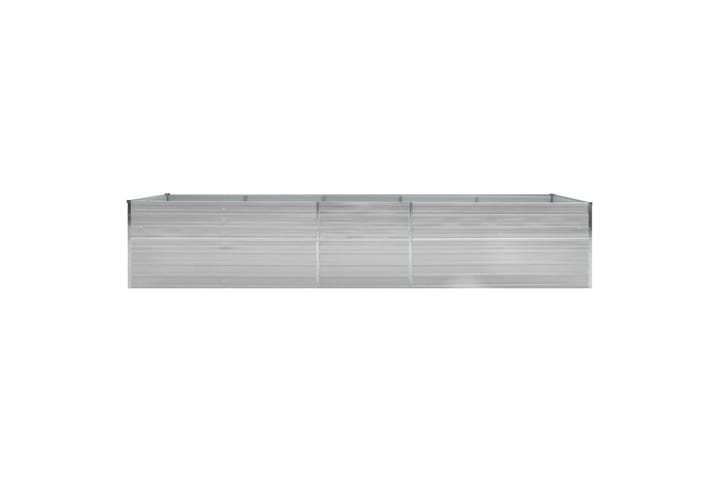 Høybed galvanisert stål 400x80x45 cm grå - Hagemøbler - Tilbehør - Hagekrukker