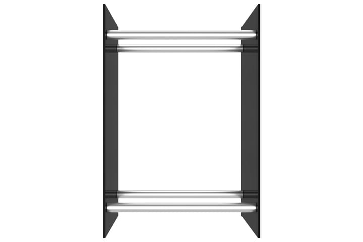 Vedstativ svart 40x35x60 cm glass - Hagemøbler & utemiljø - Utendørsoppbevaring - Vedoppbevaring